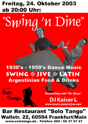 "Swing 'n Dine" Info